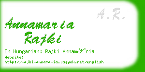 annamaria rajki business card